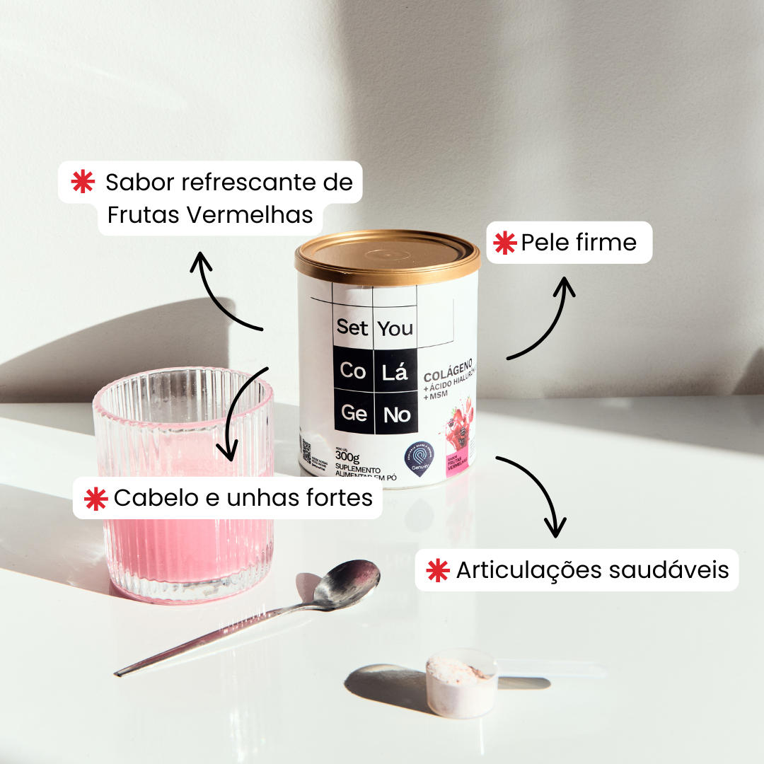 Colágeno com Acido Hialuronico Sabor Frutas Vermelhas SetYou