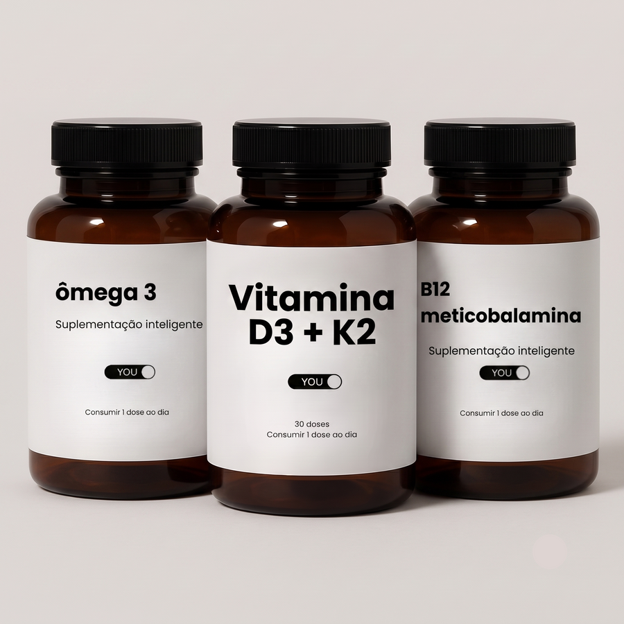 Essenciais: B12 + D3 + Ômega