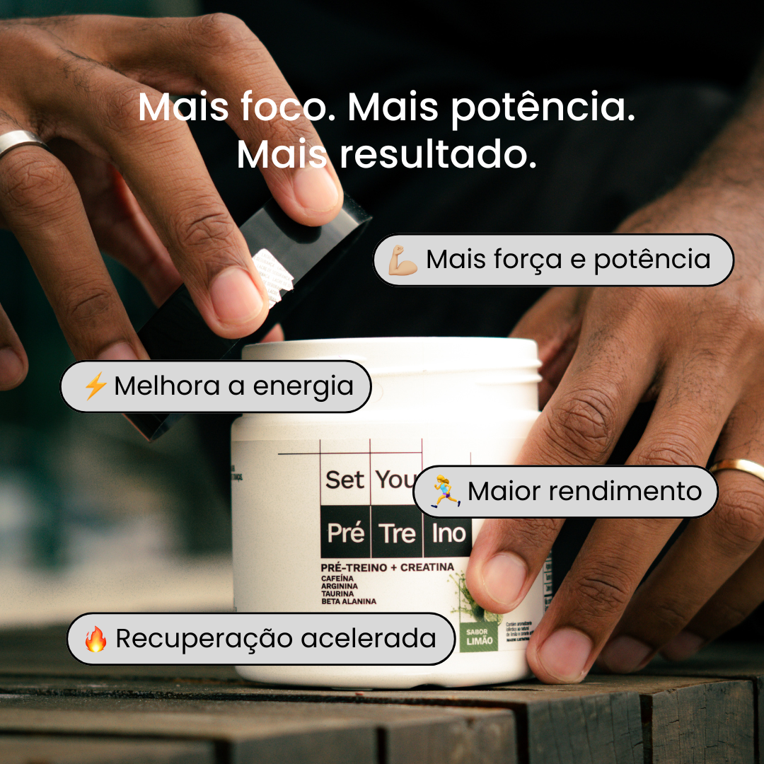 Pré-treino com Creatina Sabor Limão SetYou